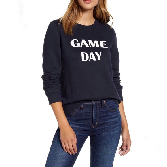 1901 Tops - 1901 Game Day Sweat Shirt Navy Blue Crew Neck XL